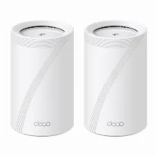 Router Inalambrico Mesh Interior Para Hogar | Tp-link | Deco Be65(2-pack) | Triple Banda Wi-fi 7 Be9300 Mbps | 2 Puerto 2.5 Gigabit Wan/lan | 4 Antenas Internas | Operacia“n Multi-link Mlo